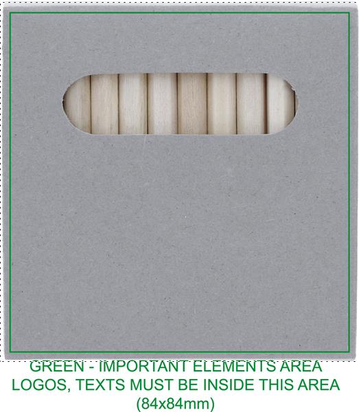 Σετ μίνι 12 ξυλομπογιές (TI 7401) χώρος εκτύπωσης 2