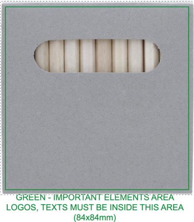  Σετ  μίνι  12 ξυλομπογιές  (TI 7401) χώρος εκτύπωσης 2