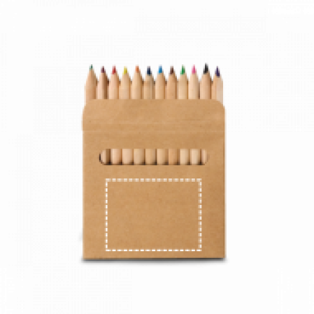 Σετ 12 μίνι ξυλομπογιές (TS 74719) χώρος εκτύπωσης