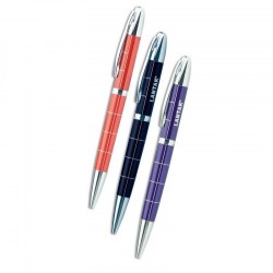 Στυλό μεταλλικό με καρώ κορμό - 4638